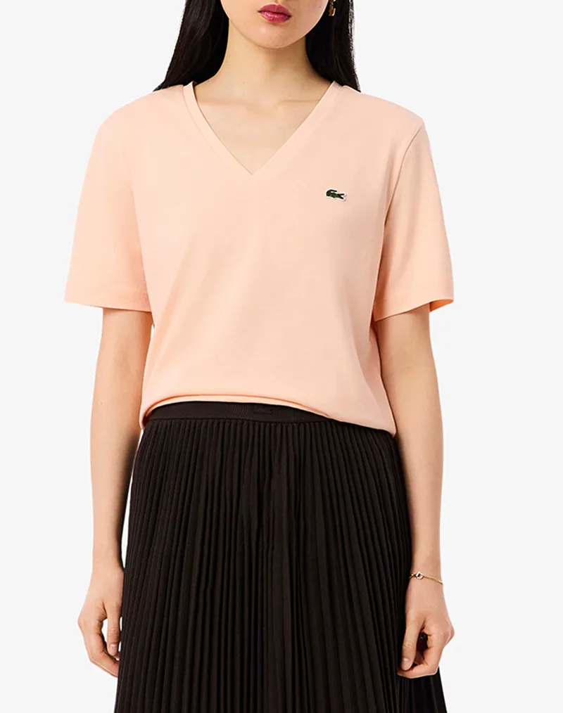 LACOSTE ΜΠΛΟΥΖΑ ΚΜ TEE-SHIRT SS 3TF7300-BIG Coral