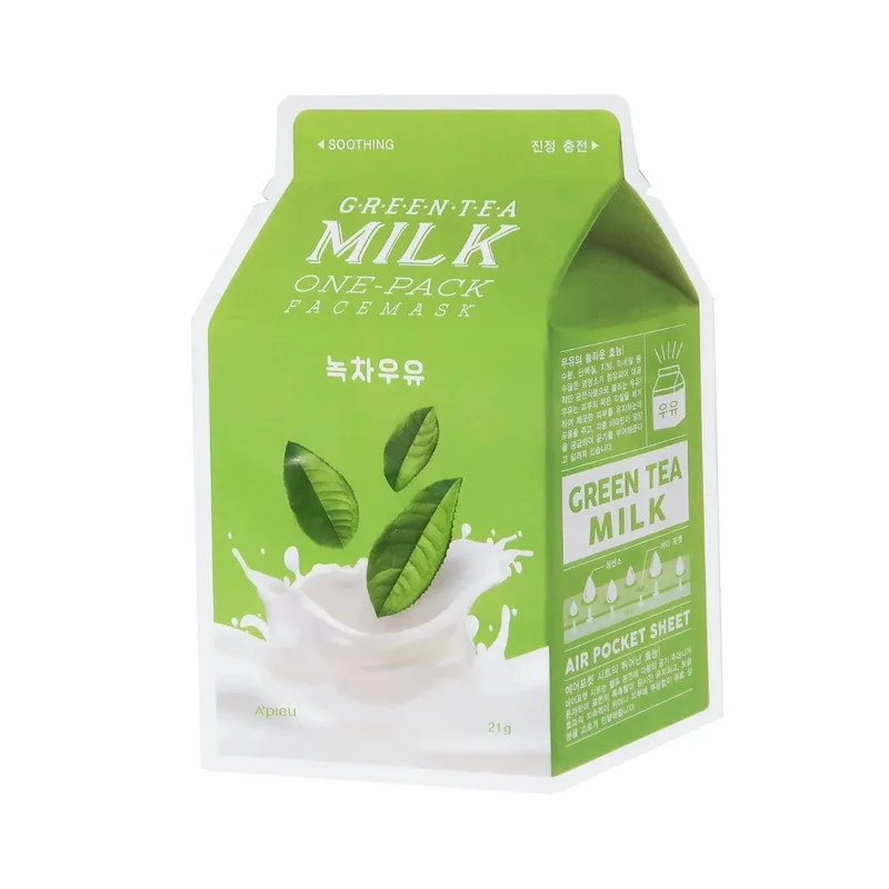 A'Pieu Green Tea Milk One-Pack Face Sheet Mask (21g)