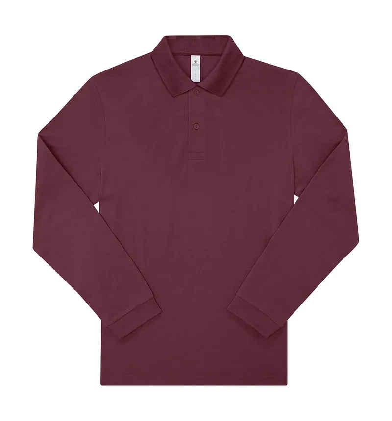 Μπλούζα Polo Μακρυμάνικη PU425 B & C My Polo 180 LSL Ανδρική Burgundy