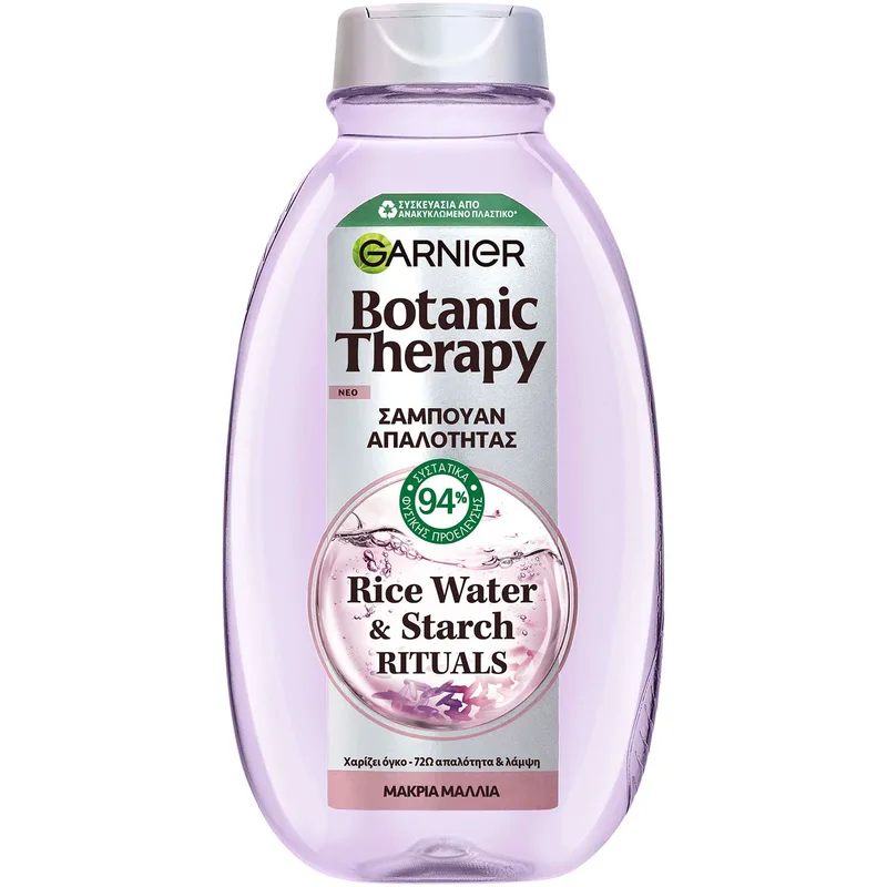 Garnier Botanic Therapy Rice Water & Starch Rituals Shampoo Σαμπουάν με Ρυζόνερο για Απαλά & Λαμπερά Μαλλιά με Όγκο 400ml