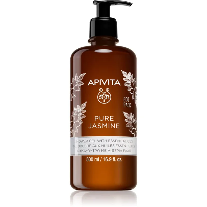 Apivita Pure Jasmine Shower Gel ενυδατικό τζελ ντους με αιθέρια έλαια 500 ml