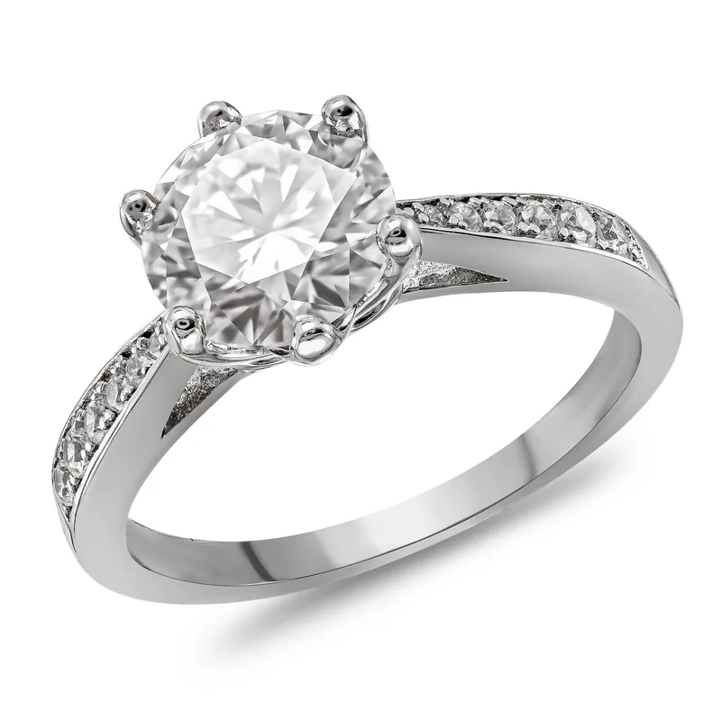Δαχτυλίδι Μονόπετρο με Moissanite Diamond από Ασήμι DX2721