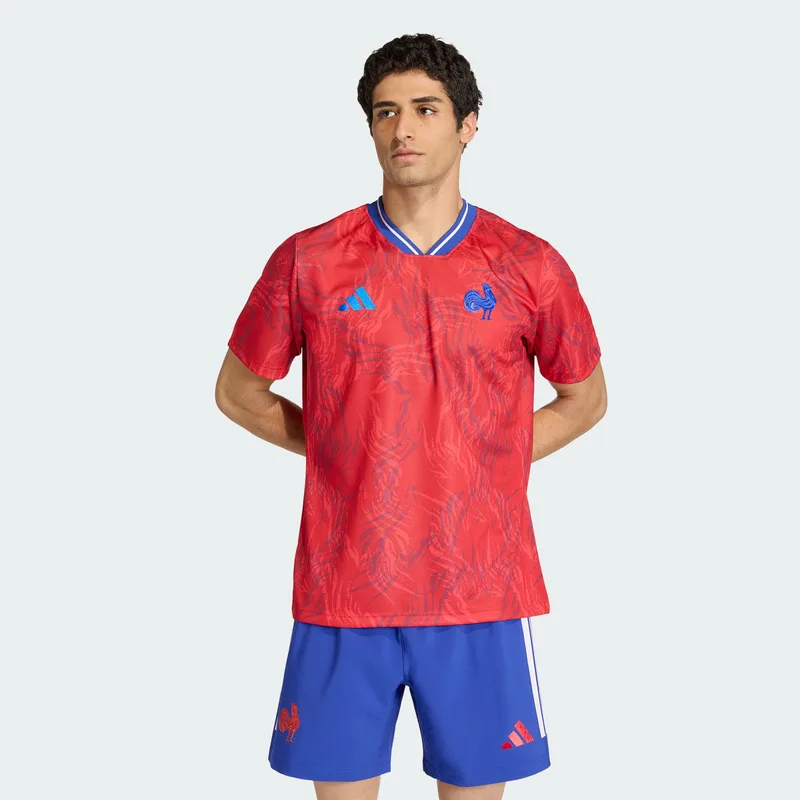 adidas France Rugby Prematch Ανδρικό T-Shirt (9000264196_77250)