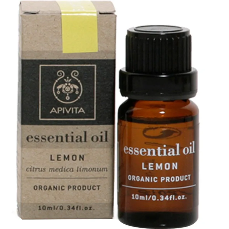Apivita Lemon Essential Oil Πολυχρηστικό Αιθέριο Έλαιο Αρωματοθεραπείας από Λεμόνι με Διεγερτικές, Τονωτικές & Καθαριστικές Ιδιότητες 10ml