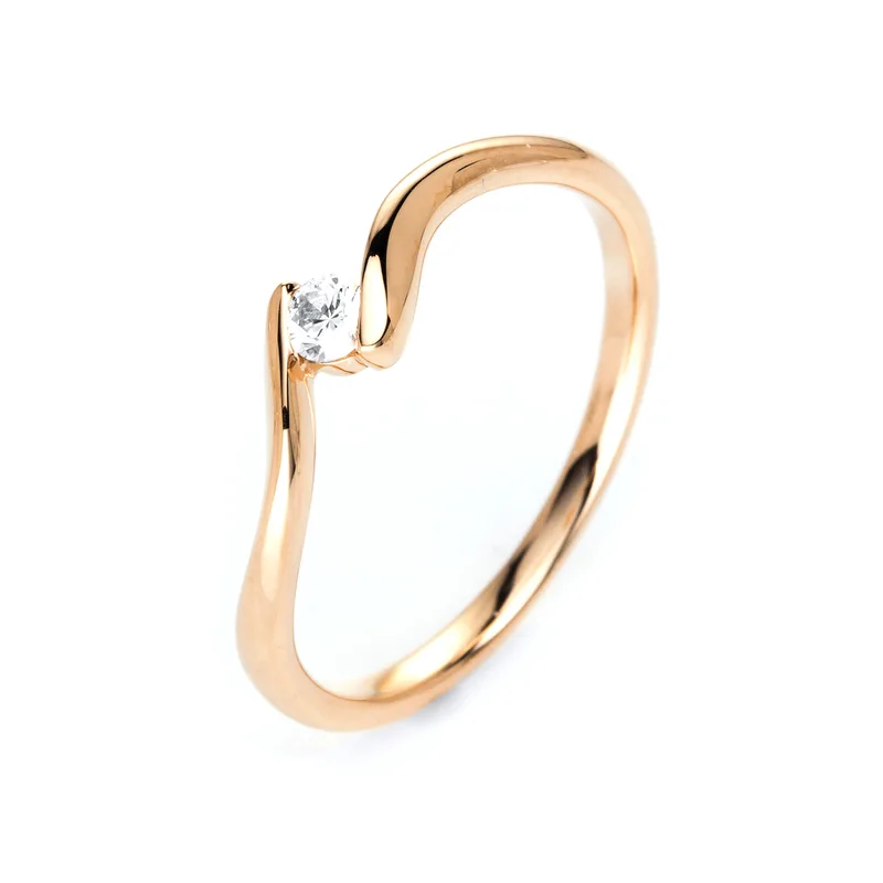 Diamond Group Μονόπετρο Δαχτυλίδι με Διαμάντι Brilliant από Kίτρινο Χρυσό 18 Καρατίων DDX403