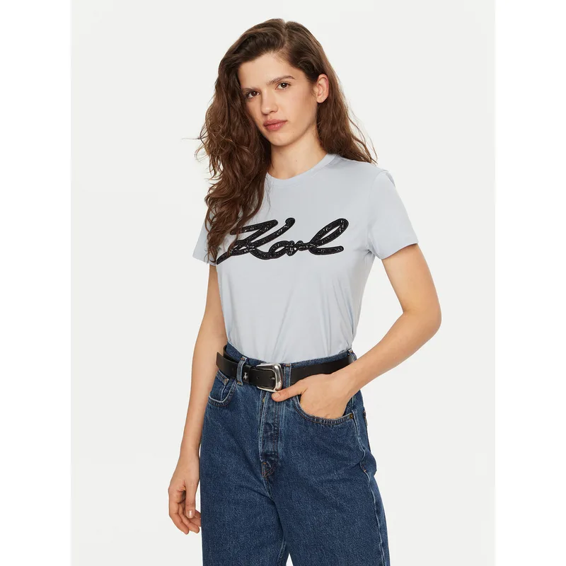 KARL LAGERFELD T-Shirt A1W17117 Μπλε Regular Fit