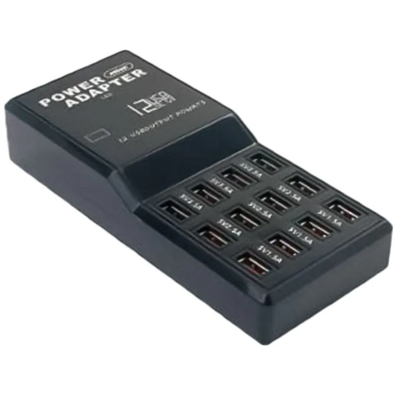 Andowl Βάση Φόρτισης με 12 Θύρες USB-A 60W σε Μαύρο χρώμα (Q-CD630)