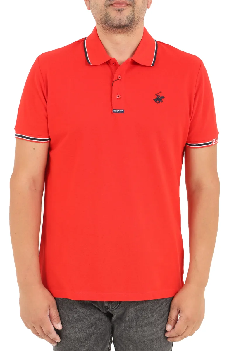 Μπλούζα Polo Beverly Hills Polo Club Πικέ Με Χρωματική Αντίθεση P42571-0057 Ανδρικό