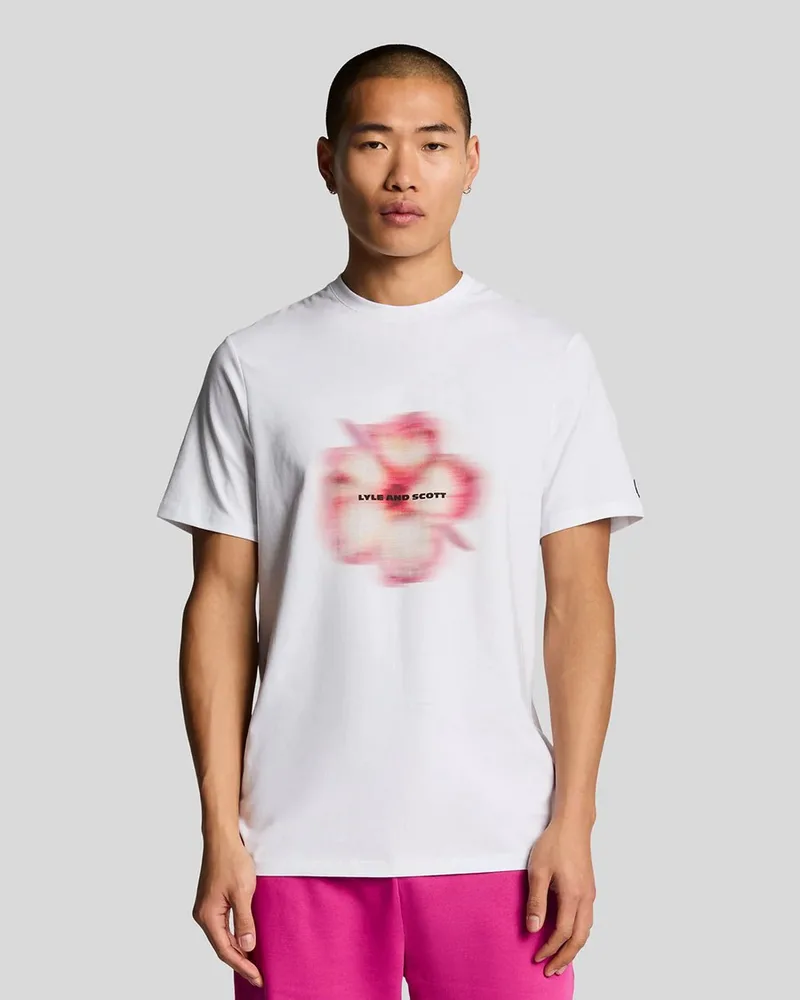 Lyle & Scott Ανδρικό T-Shirt Regular Fit Βαμβακερό Με Graphic Λουλουδιών