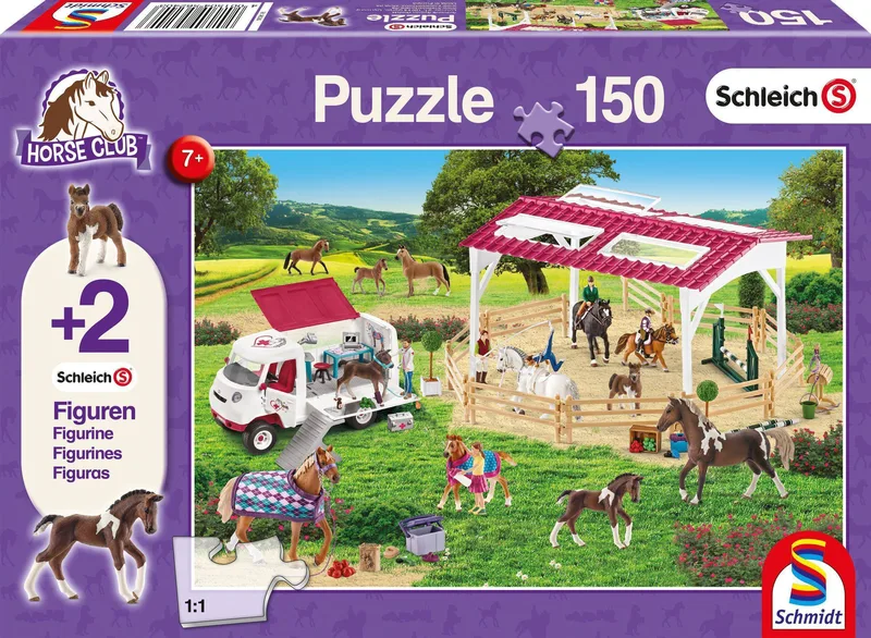 SCHLEICH ΣΧΟΛΗ ΙΠΠΑΣΙΑΣ - ΚΤΗΝΙΑΤΡΟΣ ΜΕ 2 ΦΙΓΟΥΡΕΣ SCHMIDT 150 ΚΟΜΜΑΤΙΑ
