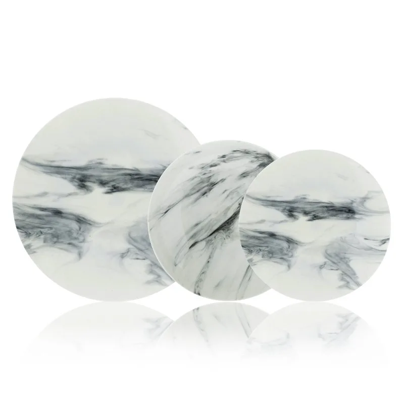 Σερβίτσιο Φαγητού Σετ 20τμχ Πορσελάνης Marble CRYSPO TRIO 47.900.40 (Υλικό: Πορσελάνη, Χρώμα: Λευκό) - CRYSPO TRIO - 47.900.40