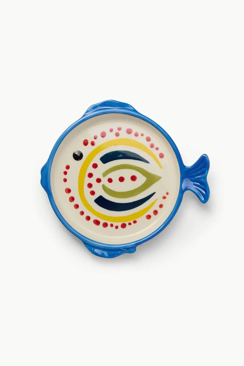 Coincasa κεραμική πιατέλα με σχέδιο ψάρι 15 cm - 006813440 Πολύχρωμο