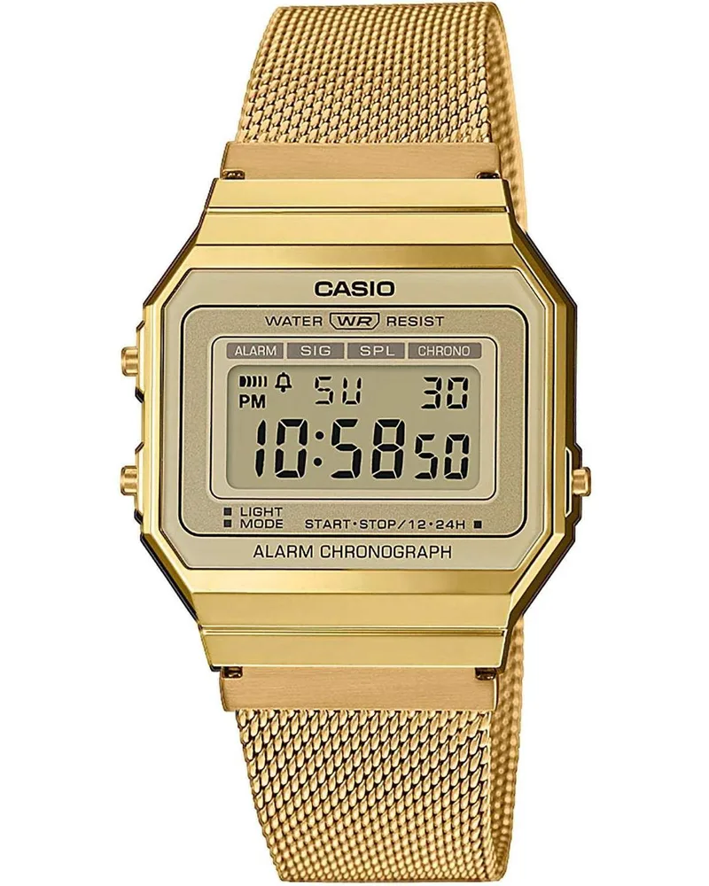 CASIO Vintage Collection - A-700WEMG-9AEF, Χρυσό case with Stainless Steel Bracelet