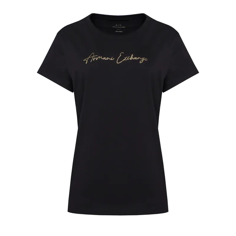 Armani Exchange T-Shirt XW001457 AF10356 MC021 Μαύρο Regular Fit