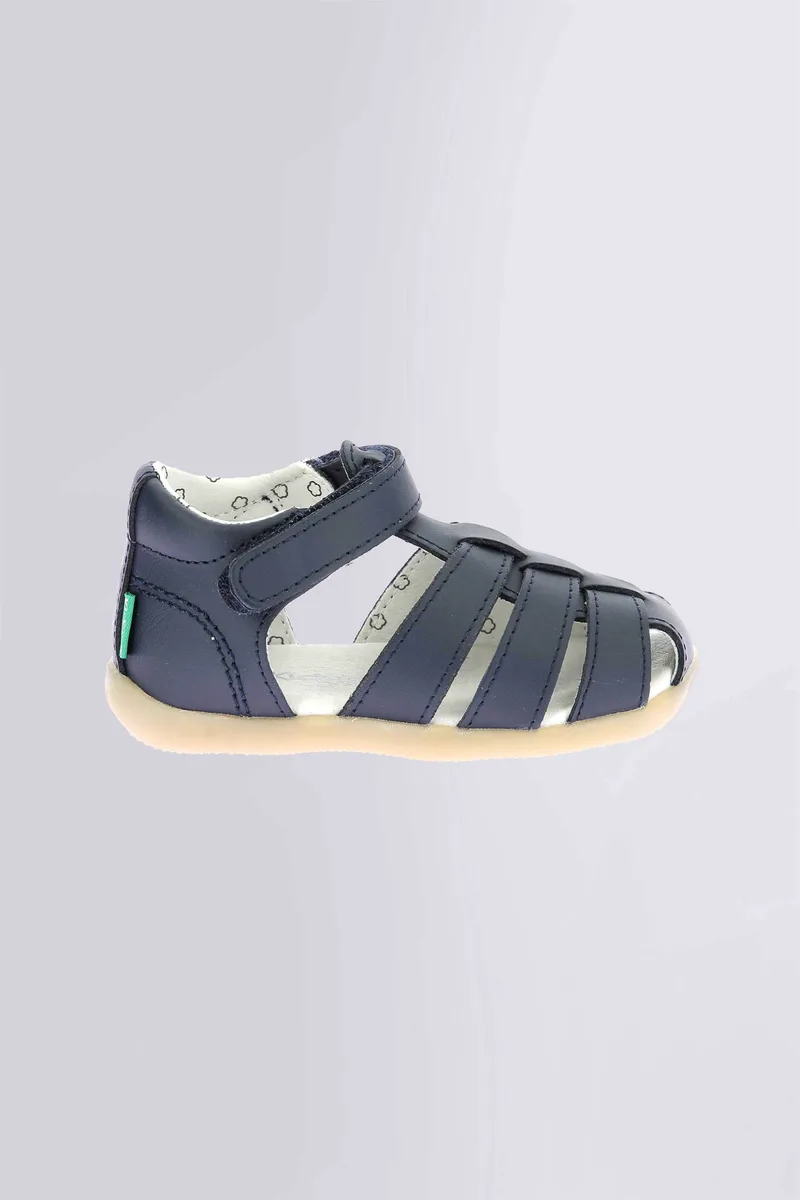Kickers βρεφικά δερμάτινα πέδιλα "Bigflo-C" (20-25) - 962450-10 Σκούρο Μπλε