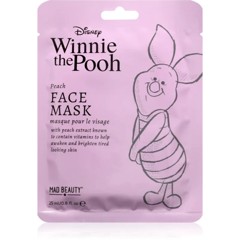 Mad Beauty Winnie The Pooh Piglet φύλλο μάσκας με επίδραση την φωτεινότητα 25 ml
