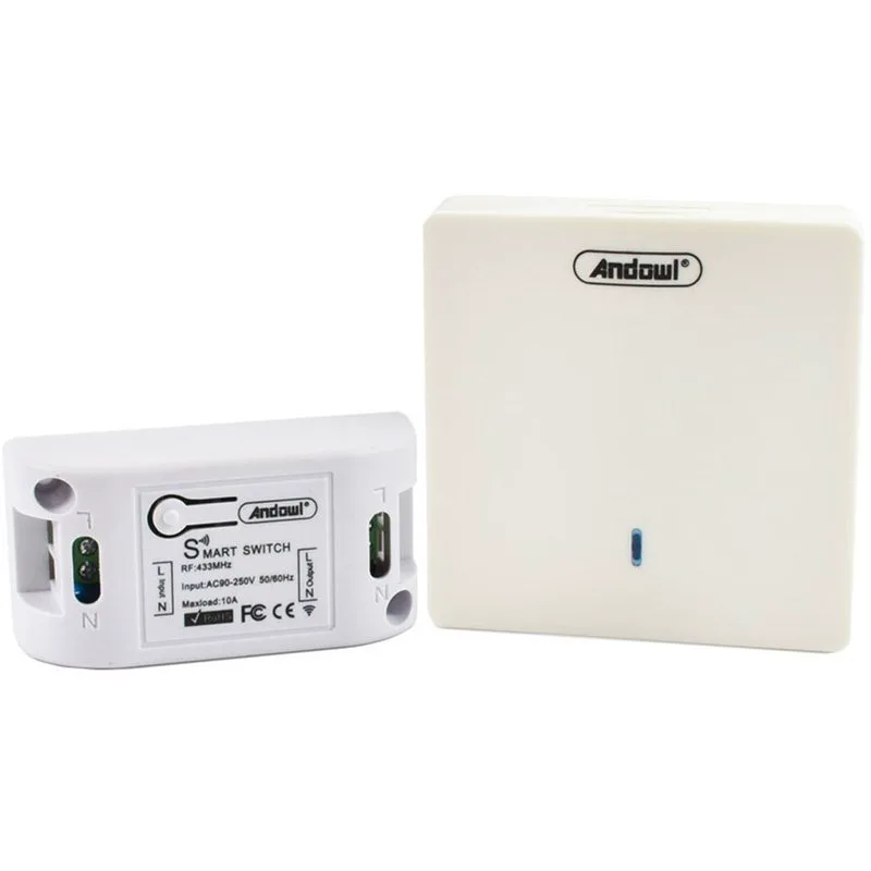 Andowl Smart Ενδιάμεσος Διακόπτης Wi-Fi σε Λευκό Χρώμα