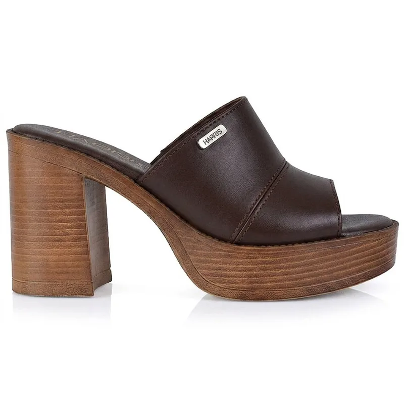 Δερμάτινo καφέ πέδιλο Harris 236-4305