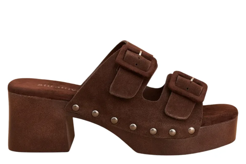 Πέδιλα Attrattivo Με Ξύλινη Σόλα 9Y23580-BROWN Γυναικείο