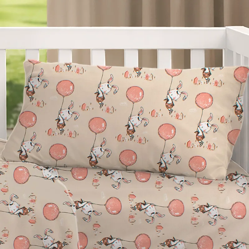 Μαξιλαροθήκη 50x70 Dimcol Floating Bunny 714 Salmon