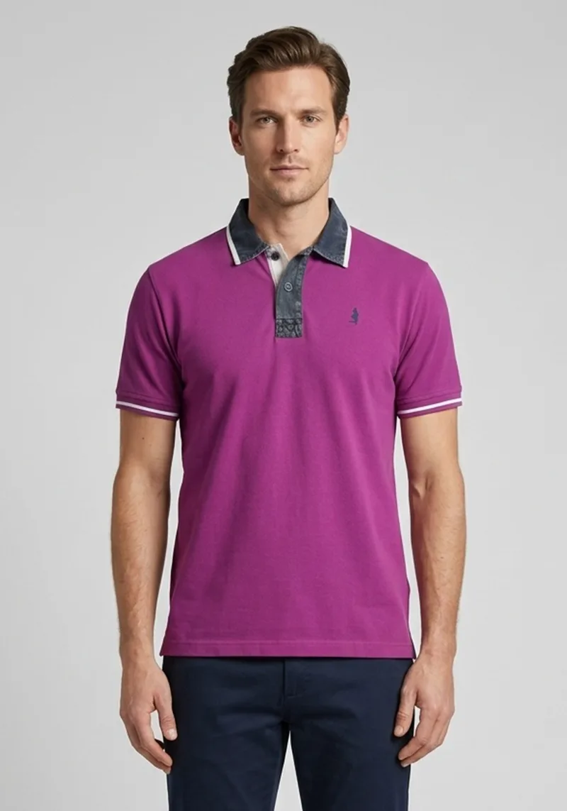 MCS Marlboro Classics Μπλούζα Polo - CMCN420 L0020404 132 Purple