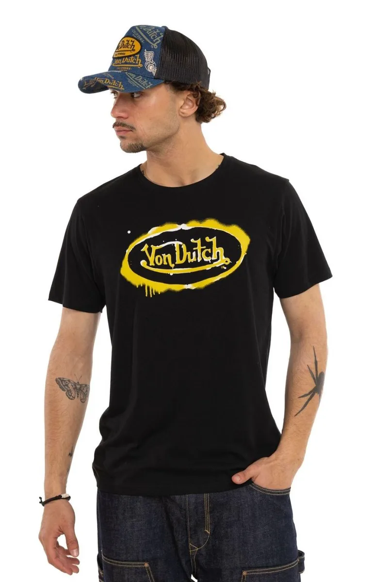 Von Dutch Ανδρικό T-Shirt Graphic Logo Tee - Μαύρο-VD/P/1/TR/GRAPH/C-BLACK