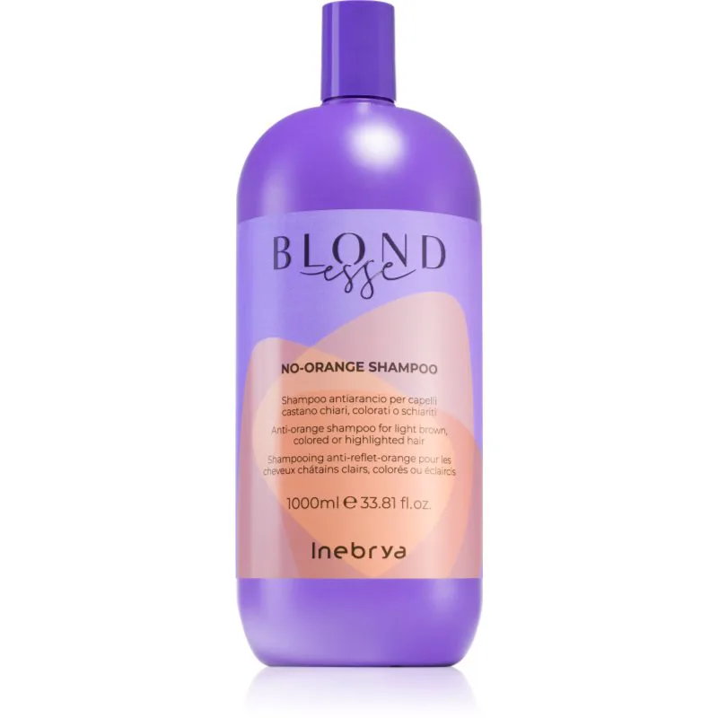 Inebrya BLONDesse No-Orange Shampoo θρεπτικό σαμπουάν εξουδετέρωση των πορτοκαλί αποχρώσεων 1000 ml