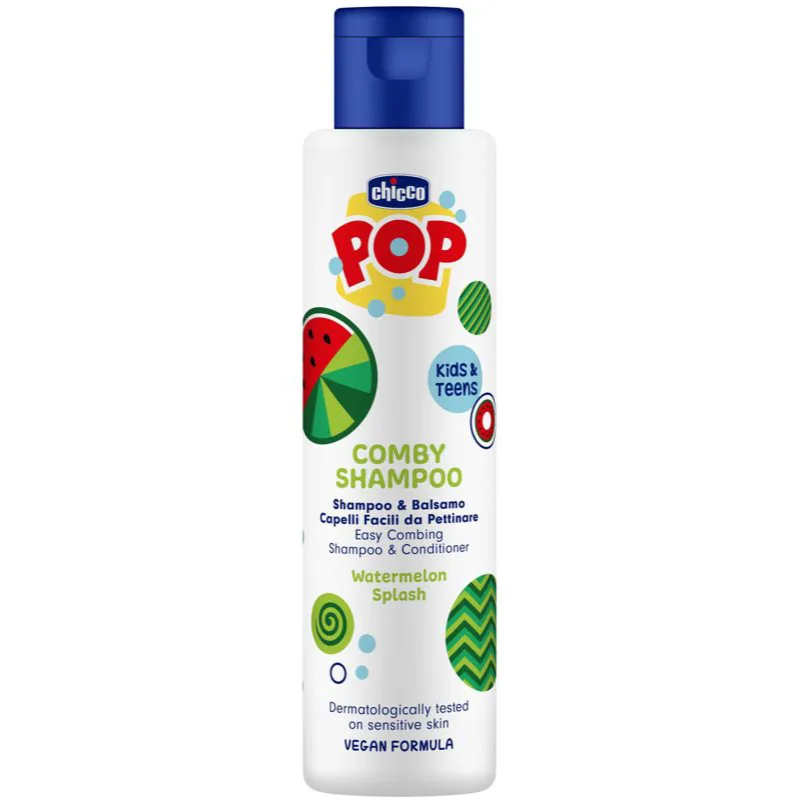 Chicco Pop Comby Shampoo & Conditioner σαμπουάν και μαλακτικό Watermelon 250 ml