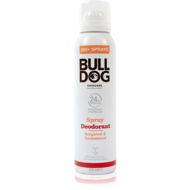 Bulldog Bergamot &Sandalwood Spray Deodorant αποσμητικό σε σπρέι χωρίς αλουμίνιο 125 ml