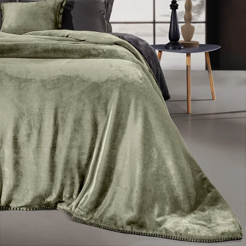 Κουβέρτα Fleece King Size (Σετ) 250X240 Guy Laroche Velvet Khaki (250x240)
