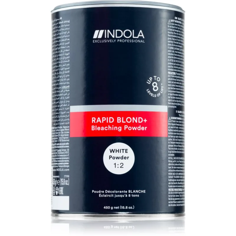 Indola Rapid BLOND+ Bleaching Powder ξανοιχτική πούδρα λεύκανσης για τα μαλλιά απόχρωση White 450 γρ