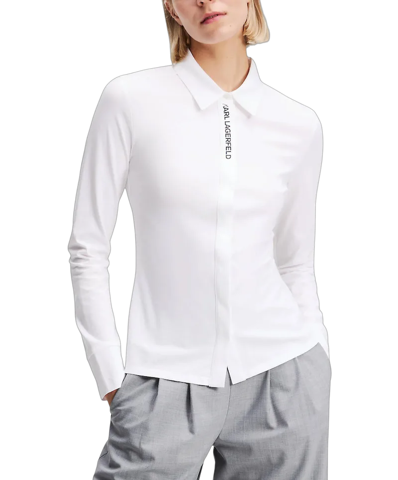 Γυναικείο Πουκάμισο Λευκό Karl Lagerfeld A3W17103-100 WHITE
