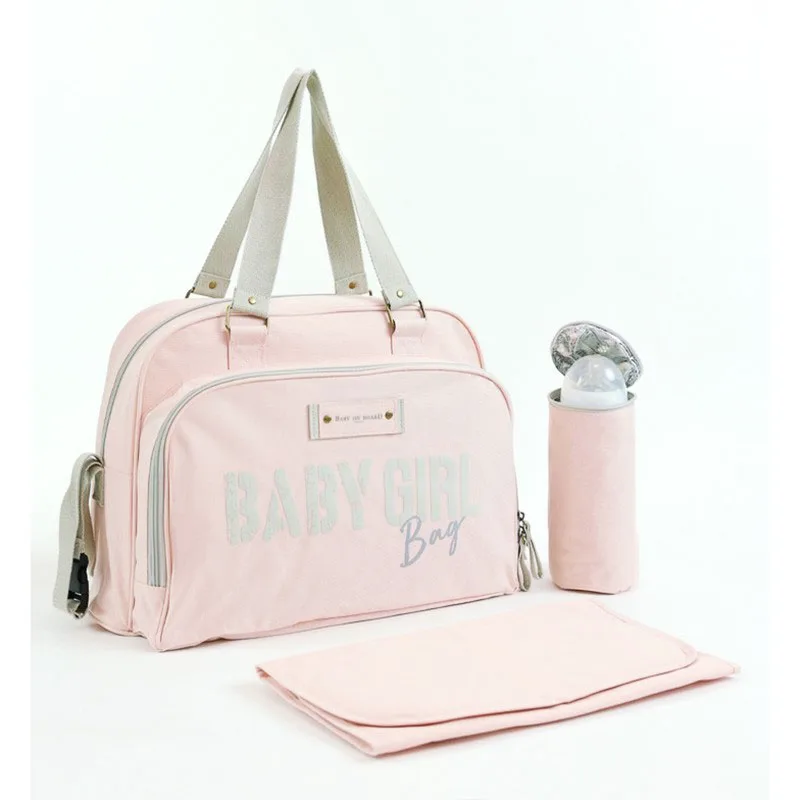 Τσάντα Αλλαξιέρα (42x30x22) Baby On Board Simply Vintage Baby Girl Ροζ
