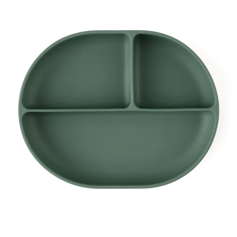 Petite&Mars Take&Match 6m+ πιάτο με χωρίσματα με βεντούζα Misty Green 1 τμχ