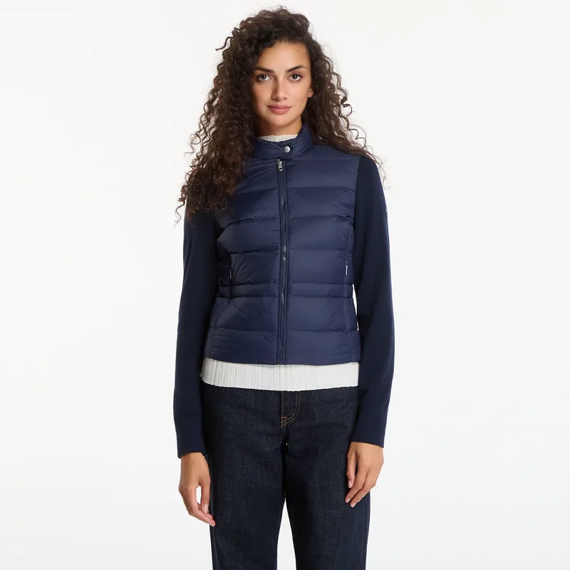 Μπουφάν Tommy Hilfiger Lw Down Knit Mix Jacket Dark Night Navy M
