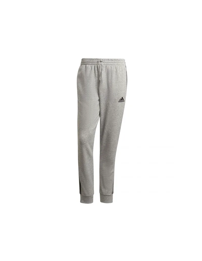 Adidas Essentials 3 Stripes Παντελόνι Φόρμας με Λάστιχο Γκρι GK8889