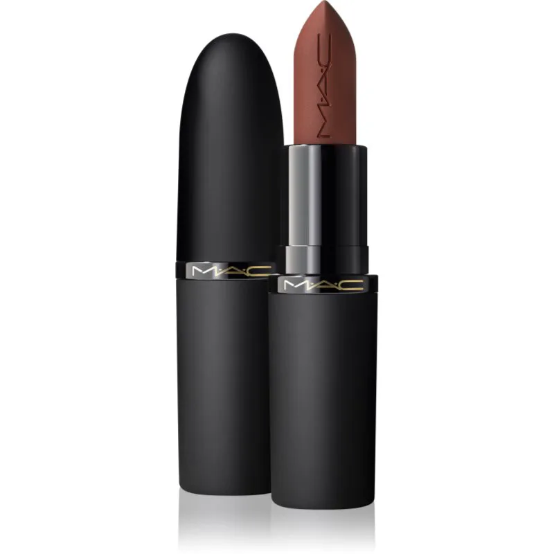 MAC Cosmetics Powder Kiss Hazy Matte ματ κραγιόν απόχρωση Turn To The Left 3.5 γρ