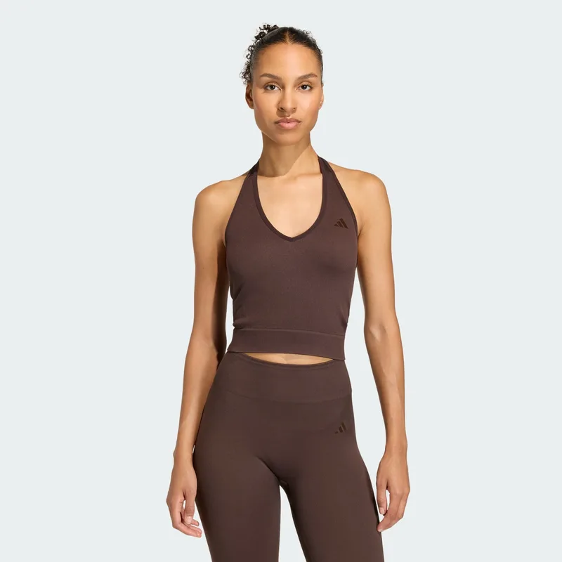 adidas Workout Essentials Knit Halterneck Γυναικείο Αμάνικο T-Shirt (9000259387_90436)