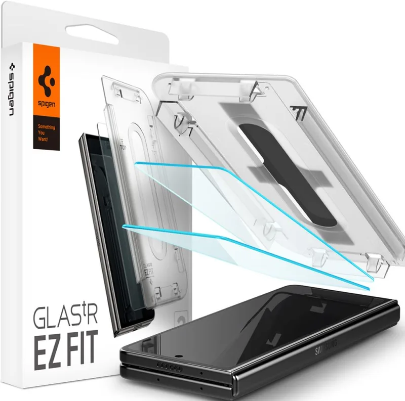 Spigen Tempered Glass GLAS.tR EZ Fit - Αντιχαρακτικό Γυαλί Εξωτερικής Οθόνης Samsung Galaxy Z Fold5 - 2 Τεμάχια (AGL06523)