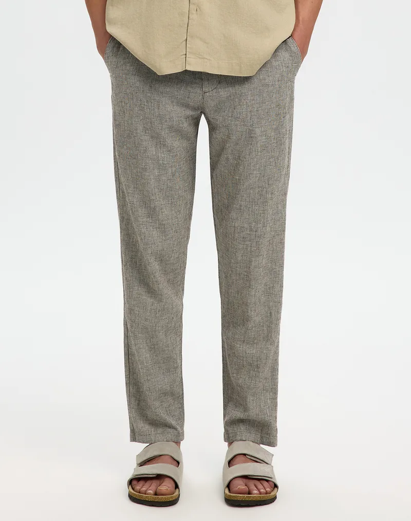 SELECTED SLM172-SLIMTAPE BRODY LINEN BLD PNT NOOS 16087636-DeliciosoMIXEDW.OATMEAL Mixed