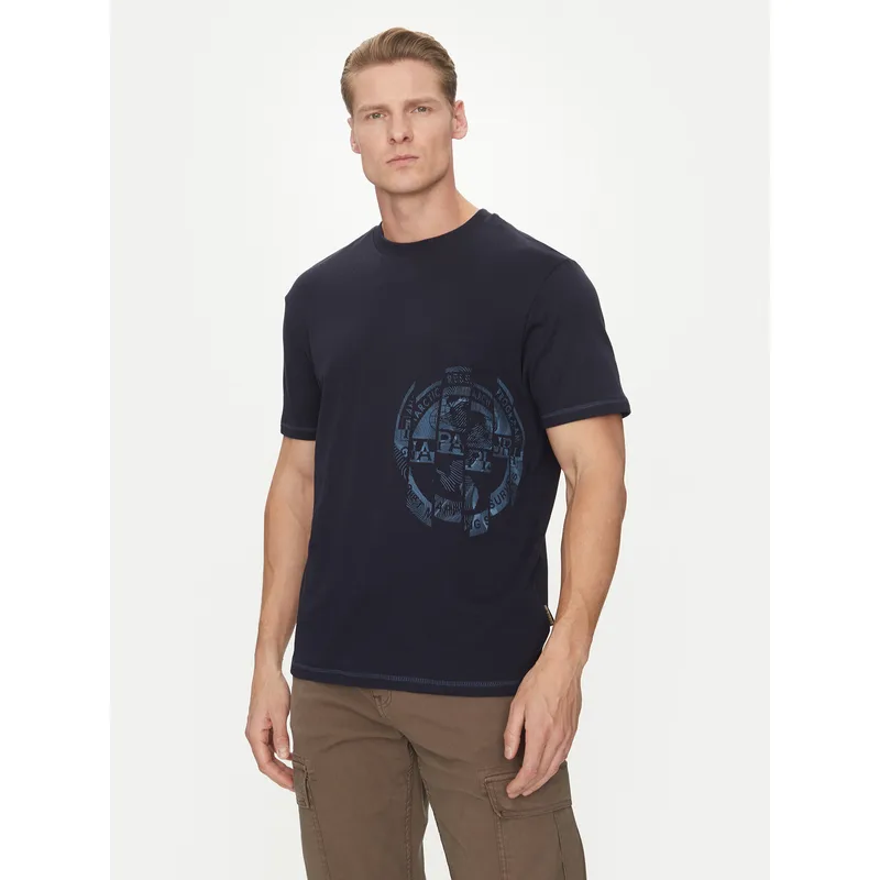Napapijri T-Shirt S-Vanni NP0A4IEA Σκούρο μπλε Regular Fit