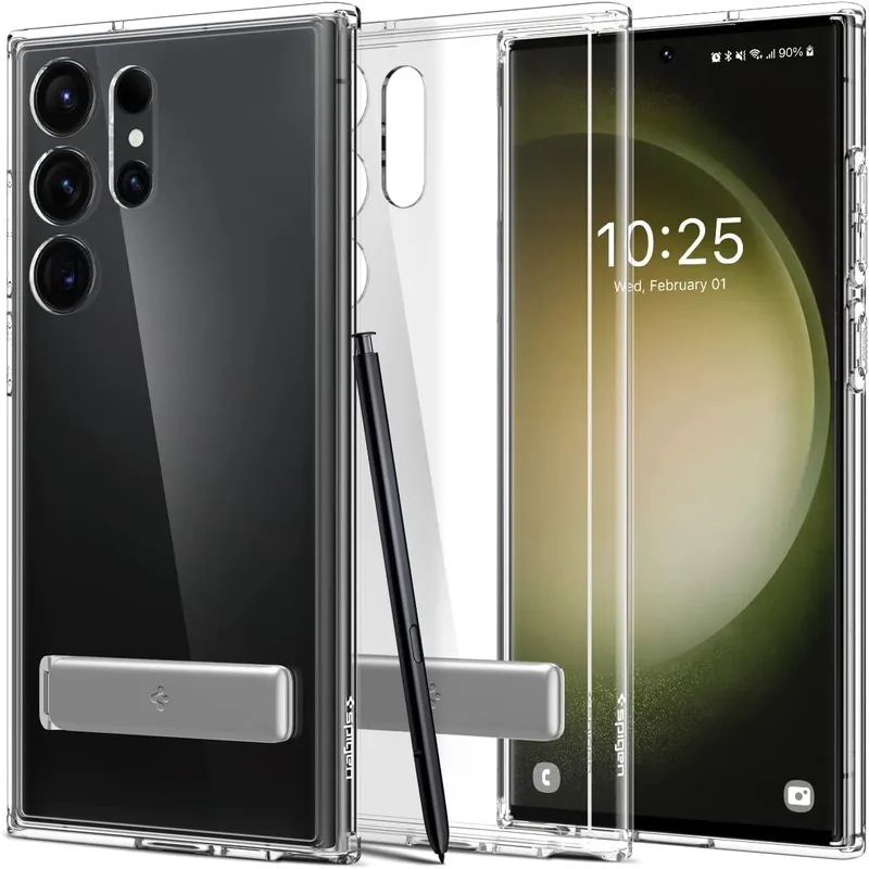 Spigen Θήκη Ultra Hybrid S - Samsung Galaxy S23 Ultra - Crystal Clear (ACS05622)