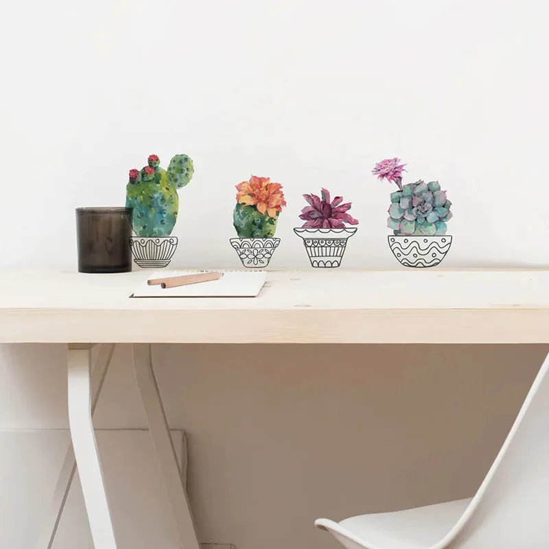 Αυτοκόλλητα Τοίχου Ango 59181 Cactus Vases
