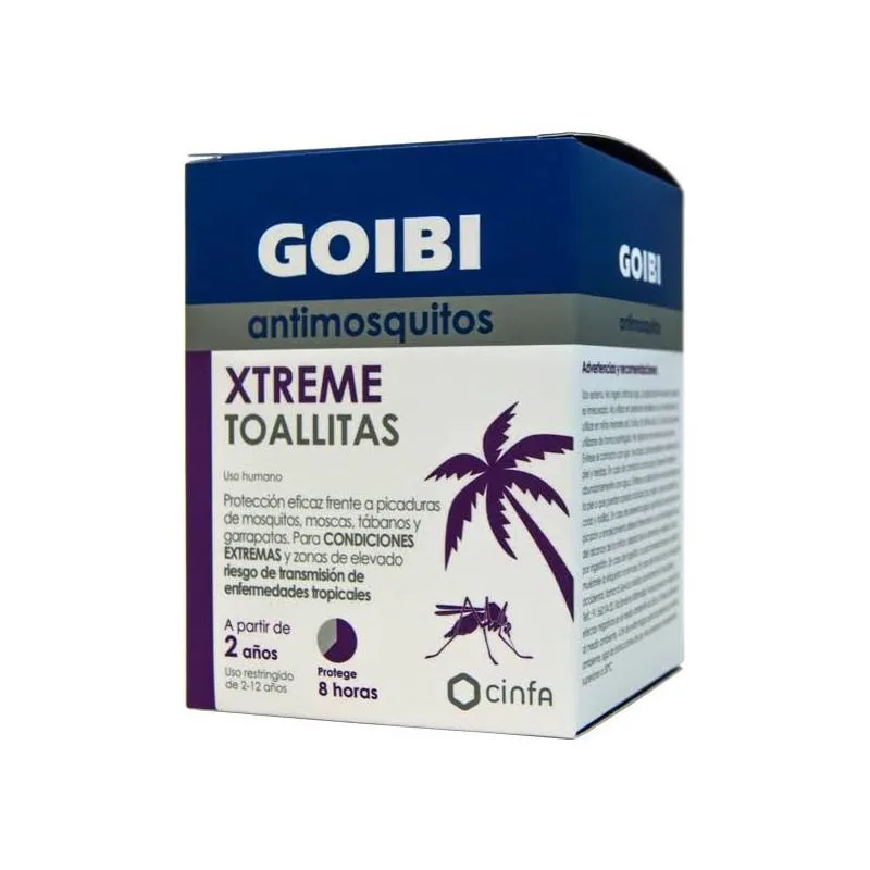 Goibi Xtreme Mosquito Repellent Wipes 16 units