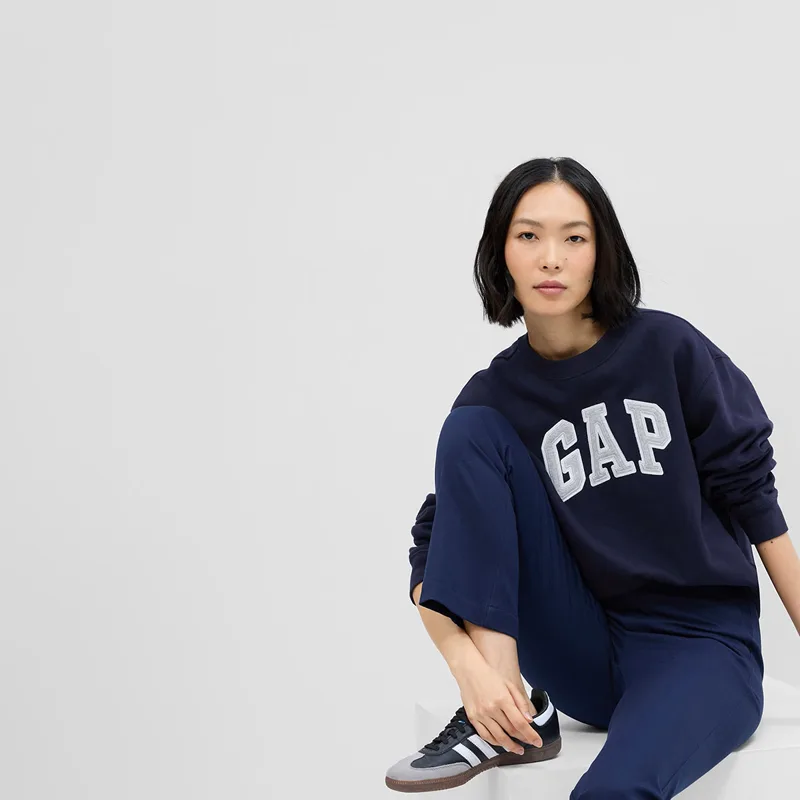Φούτερ GAP Crewneck Logo Sweatshirt Navy Uniform XS
