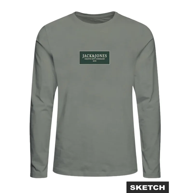 Μπλούζα μακό αγόρι JACK & JONES-12293613-Seagrass