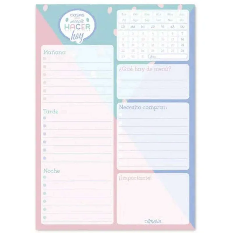 Πλάνο Γραφείου Daily Notepad Planner A5 54 Pages Amelie Pastel Collection