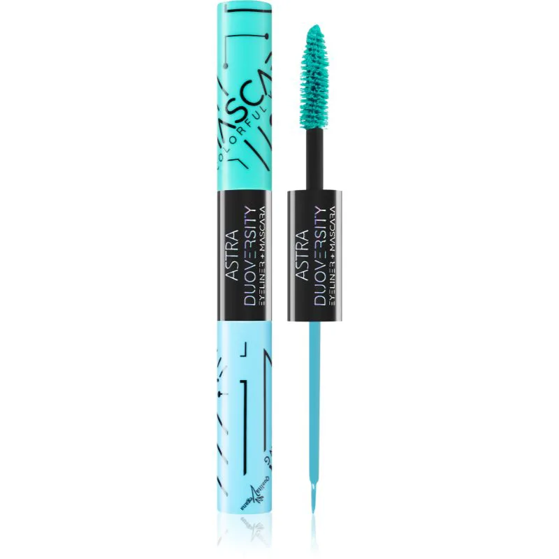 Astra Make-up Duoversity μάσκαρα και λάϊνερ ματιών 2 σε 1 απόχρωση 02 Ethereal Beat 2x3,5 ml