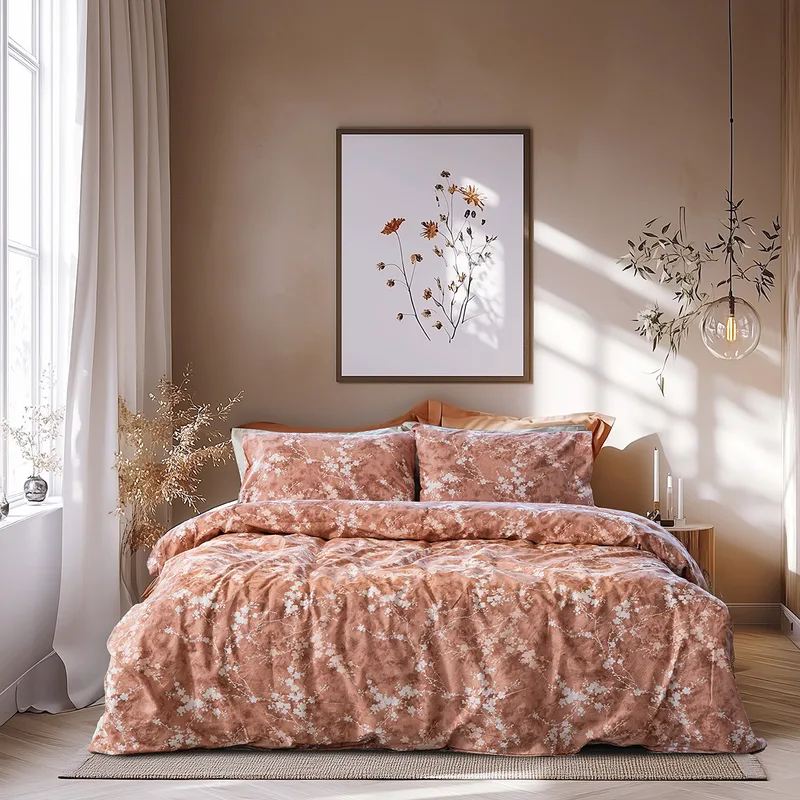Beauty Home Σετ παπλωματοθήκη υπέρδιπλη Glory Art 12376 230x250 Κεραμιδί