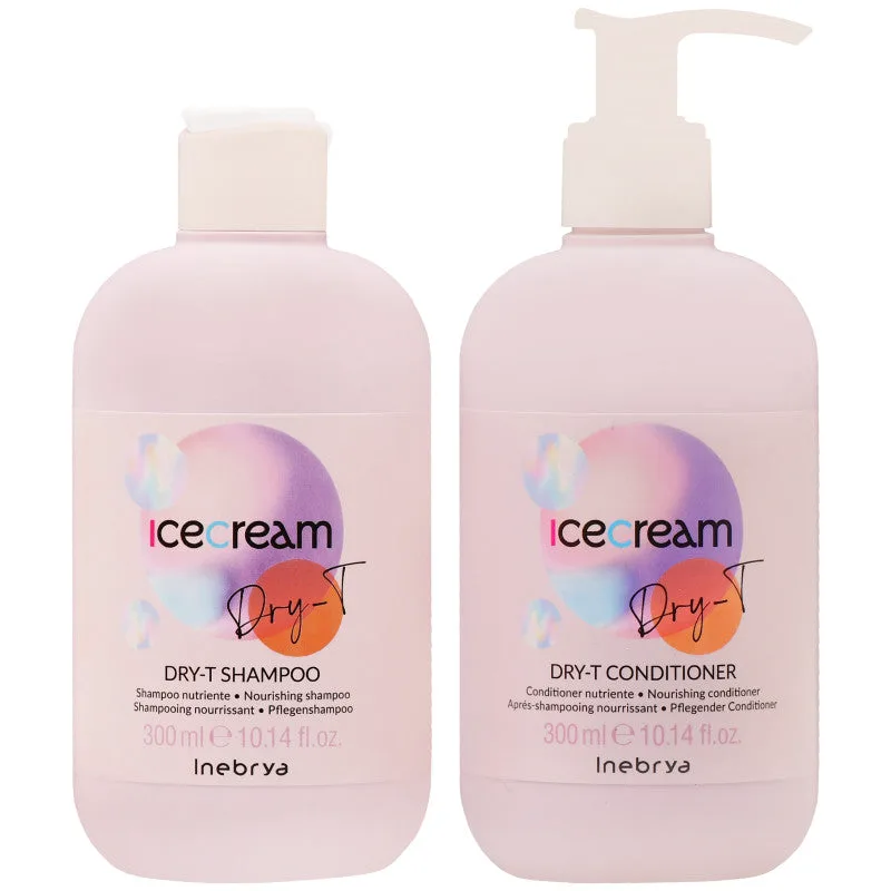 Kits Inebrya Ice Cream Dry-T - Shampoo 300ml + Conditioner 300ml